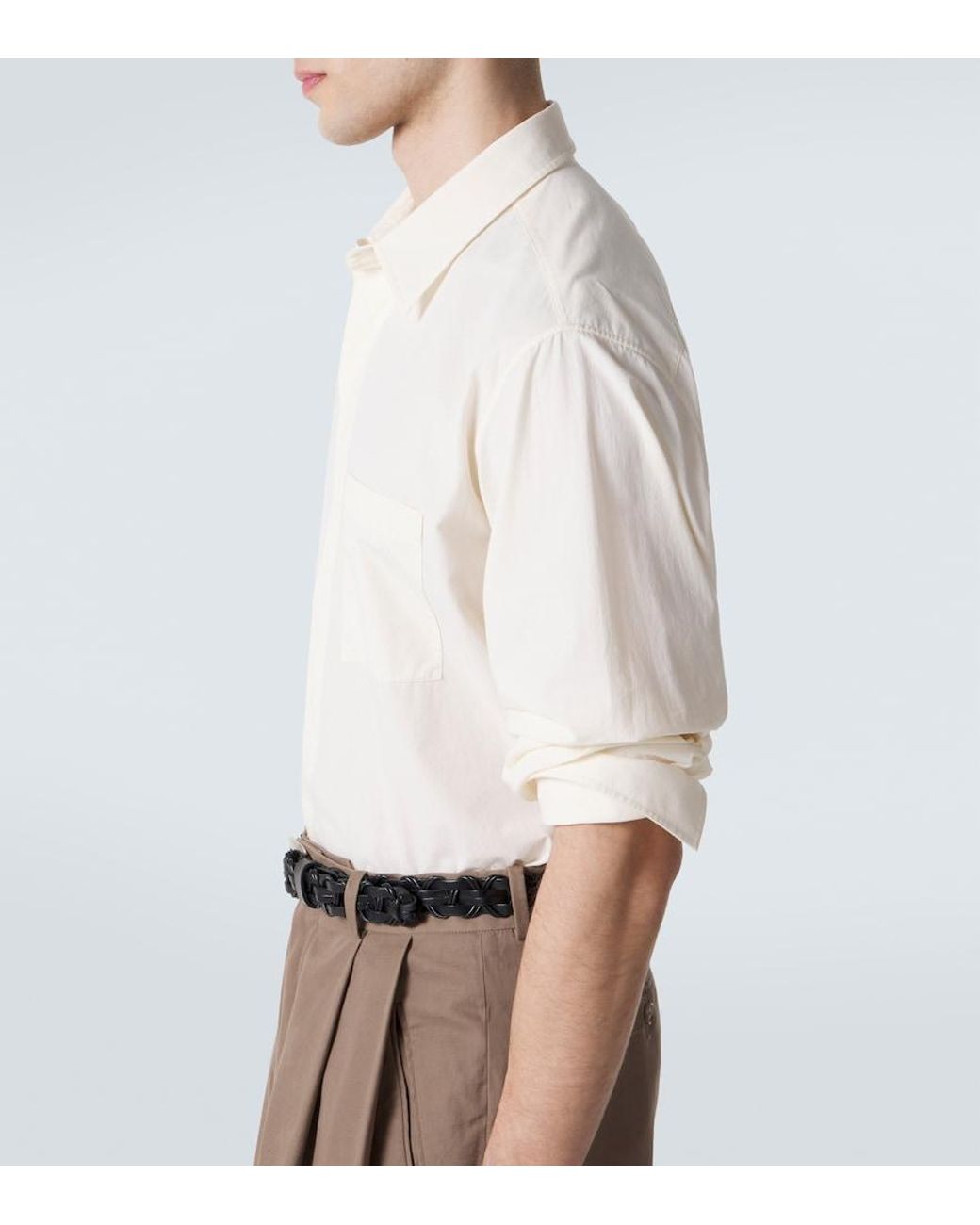 The Row White Marek Cotton Shirt for men