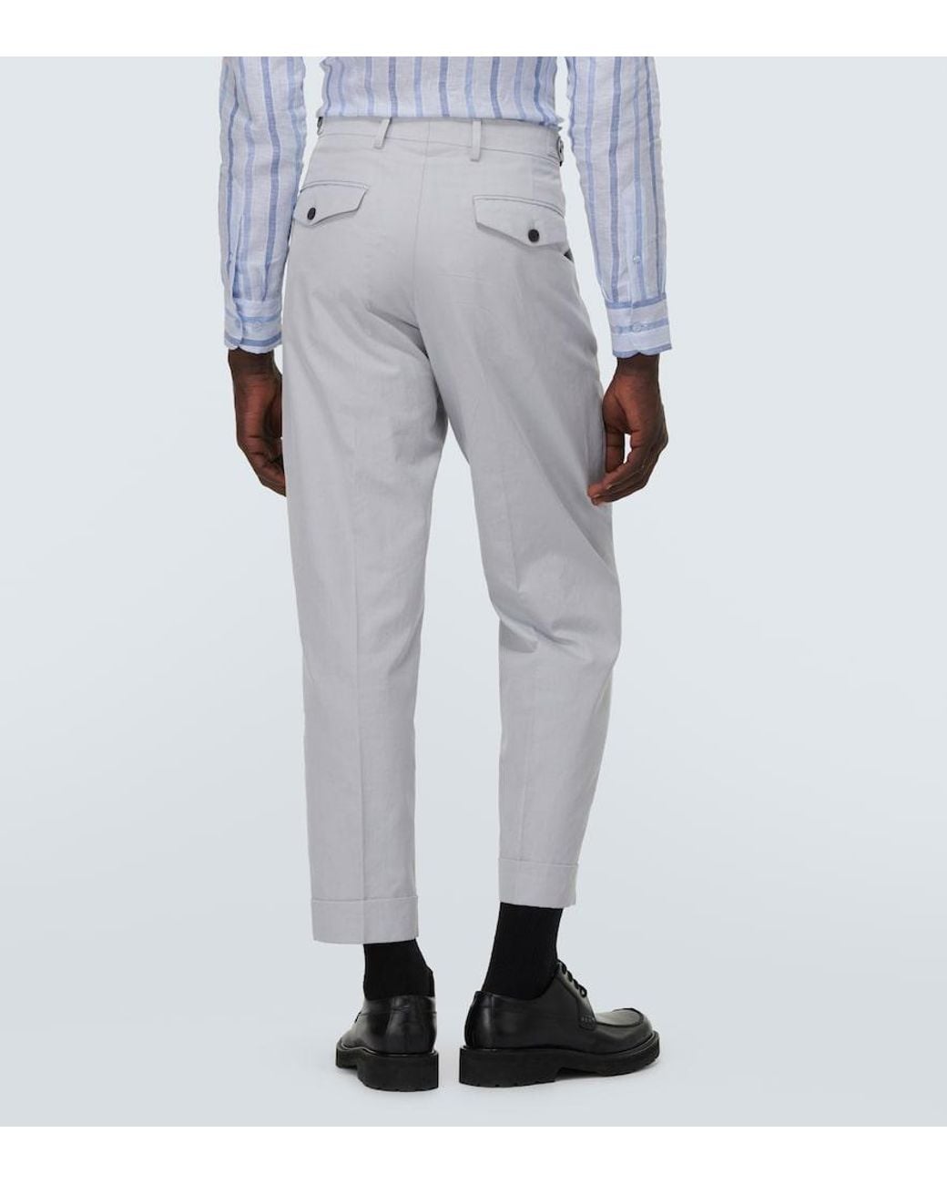 Dries Van Noten Gray Philip Cotton Chinos for men