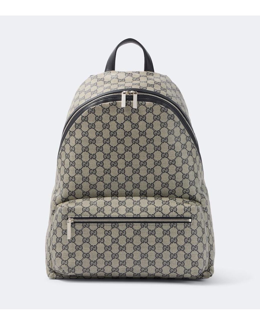 Gucci Gray Essence Classic Medium Gg Canvas Backpack for men