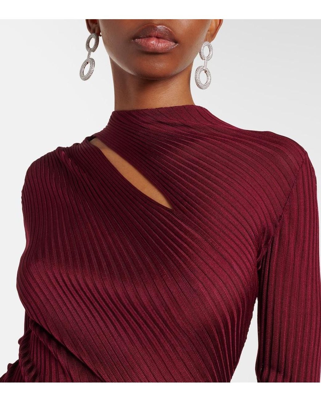 Robe Midi Self-Portrait en coloris Red