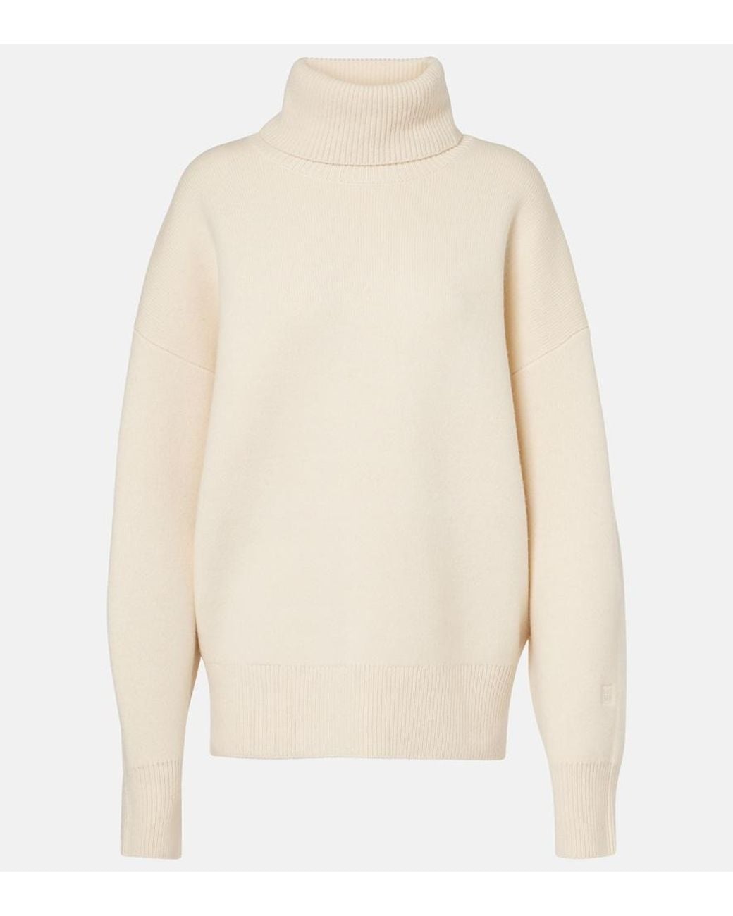Totême Natural Wool And Cashmere-Blend Turtleneck Sweater