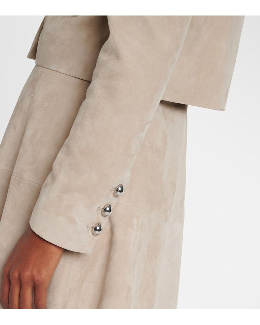 Altuzarra Natural Astley Suede Jacket