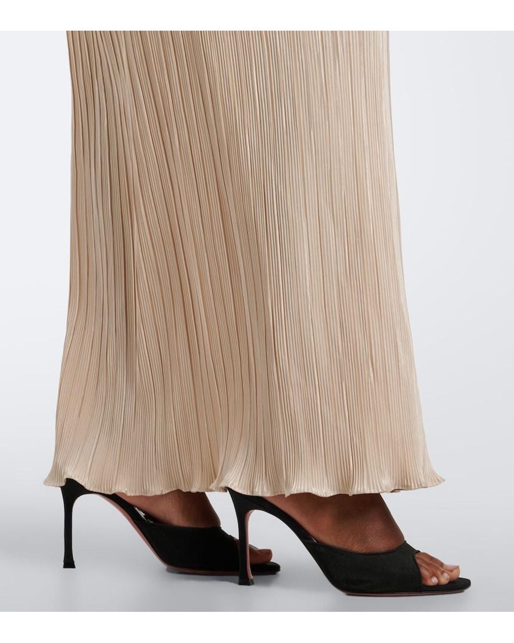 Jonathan Simkhai White Laia Plisse Bustier Gown