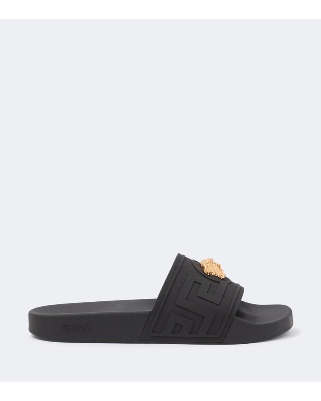 Versace Black La Medusa Slides for men