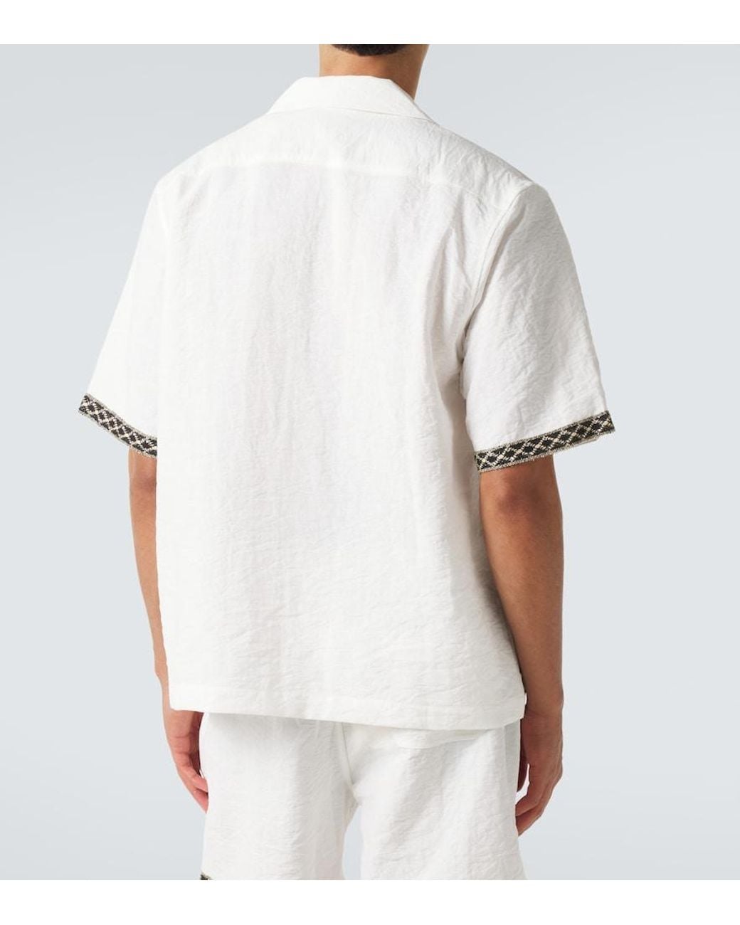 Commas White Bowling Shirt for men
