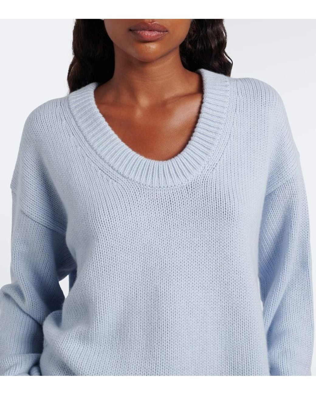 Loulou de Saison Blue Derry Cashmere Sweater