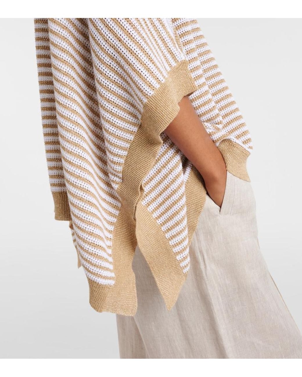Top Raye Brunello Cucinelli en coloris Natural
