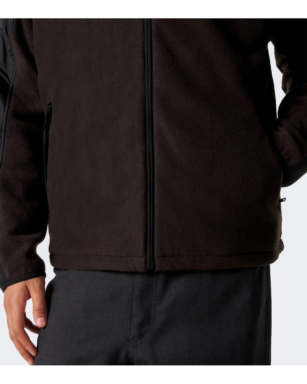 Prada Black Re-Nylon And Fleece Track Jacket for men