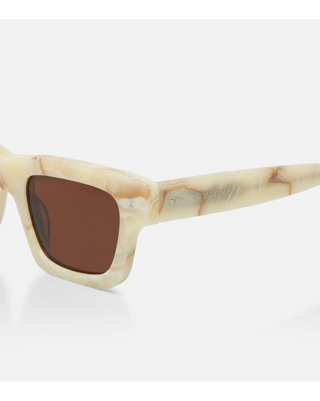 J.W. Anderson Brown Rectangular Sunglasses