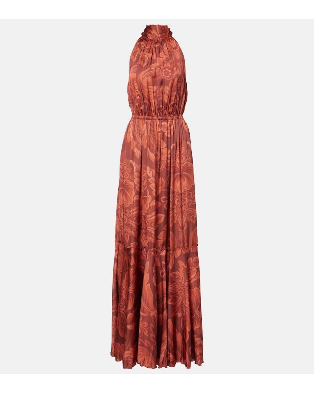 Etro Red Printed Maxi Dress
