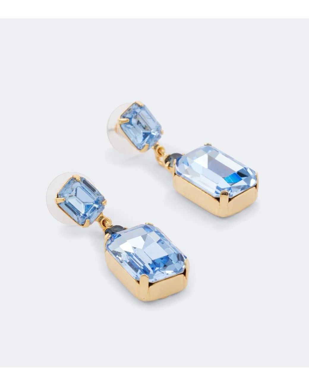 Jennifer Behr Blue Justine 18Kt-Plated Drop Earrings