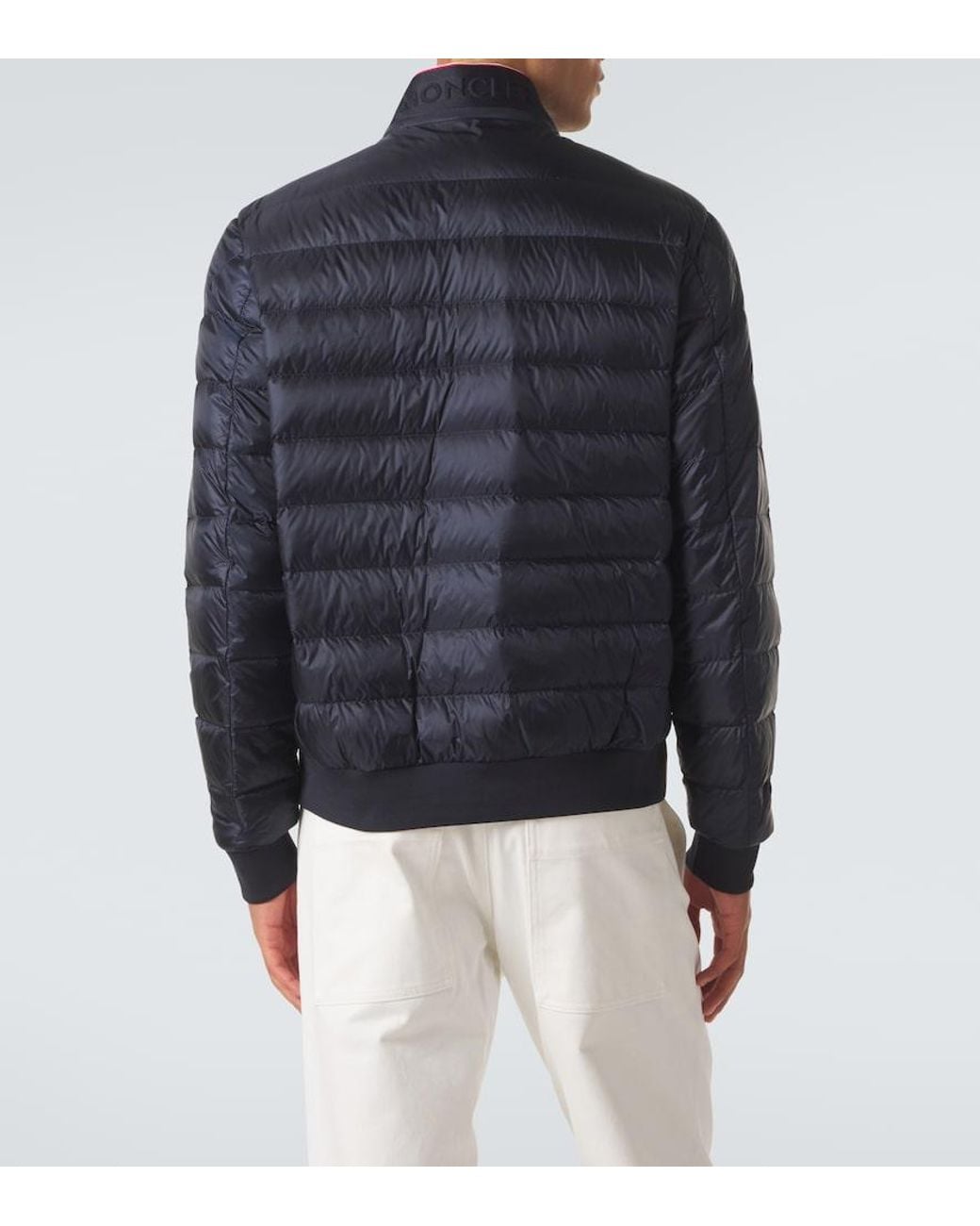 Moncler Blue Quilted Down Jacket for men