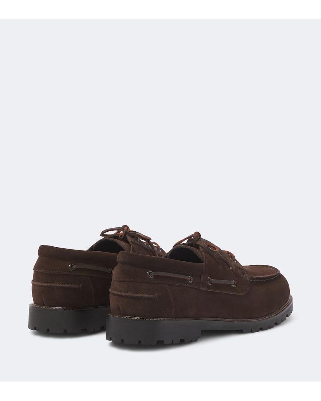 Studio Nicholson Brown Guston Suede Boat Shoes for men