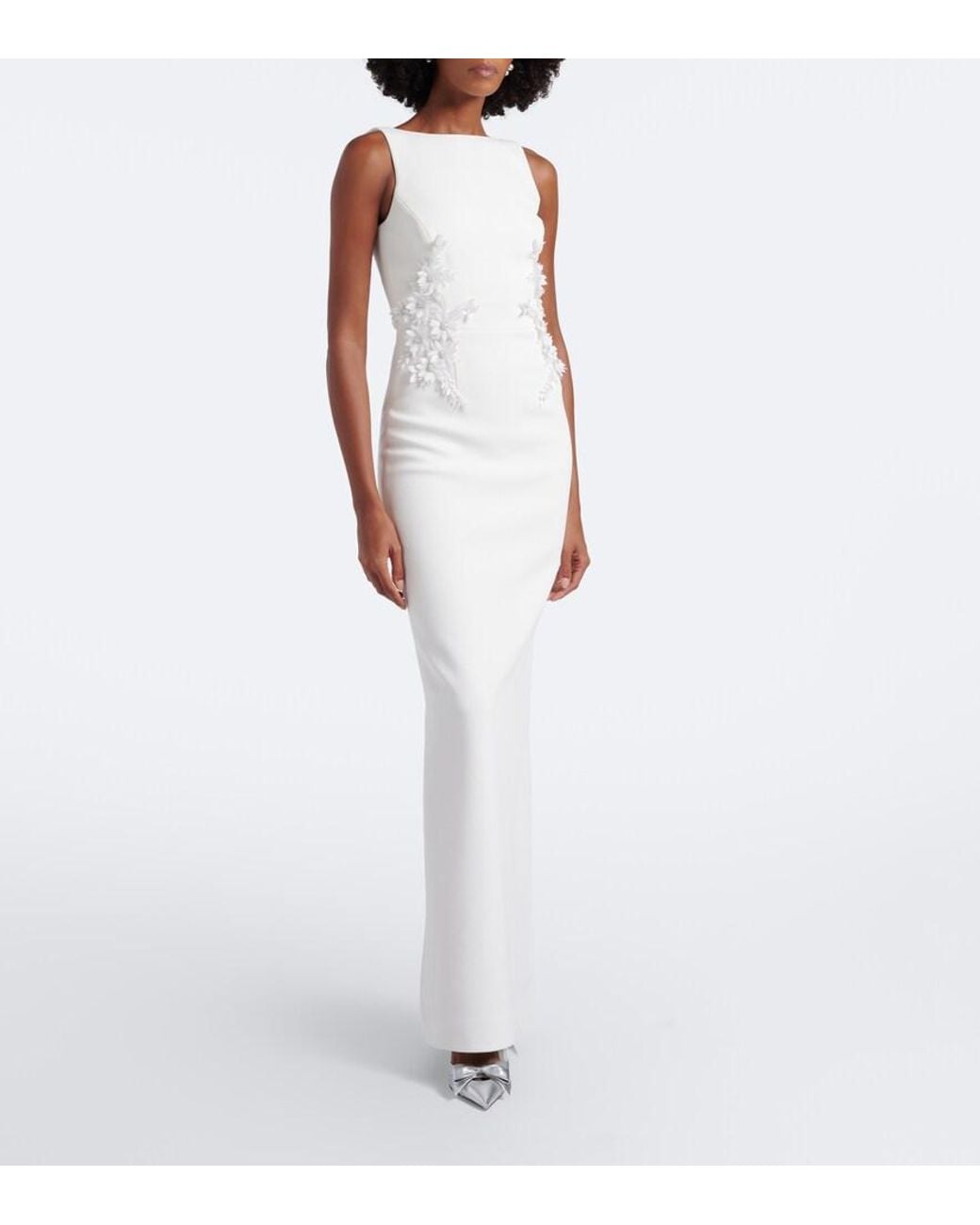 Rebecca Vallance White Andre Embellished Gown