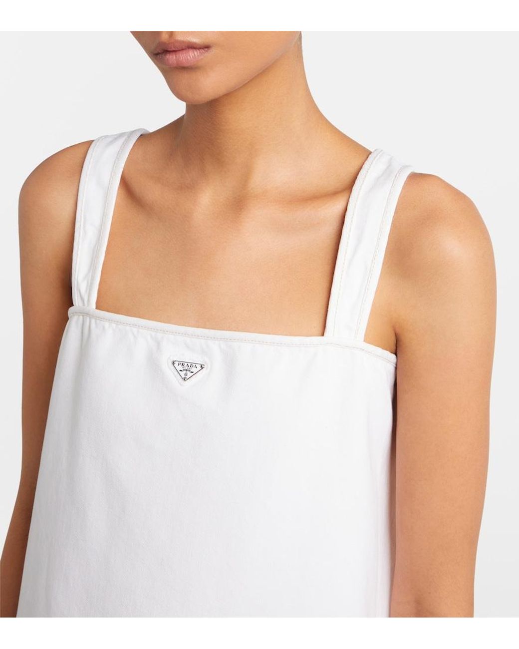 Prada White Denim Minidress