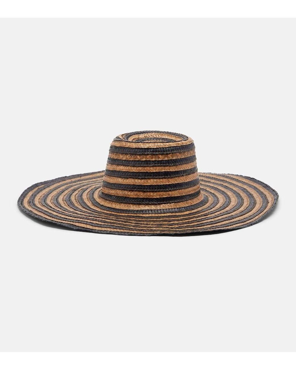 Poupette Brown Angel Striped Sun Hat
