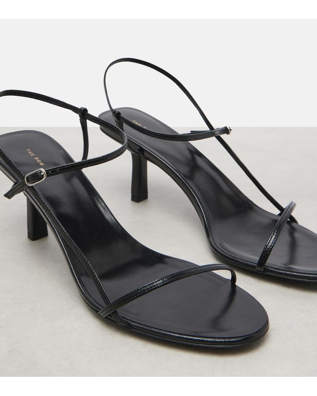 The Row Metallic Bare Leather Sandals