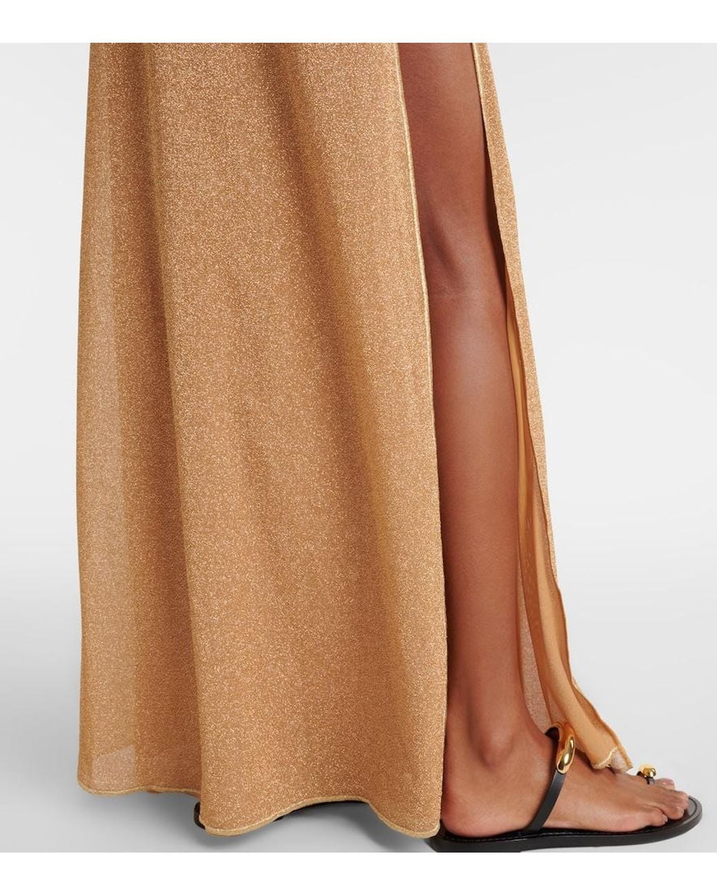 Oseree Natural Lumiere Ring Turtleneck Dress