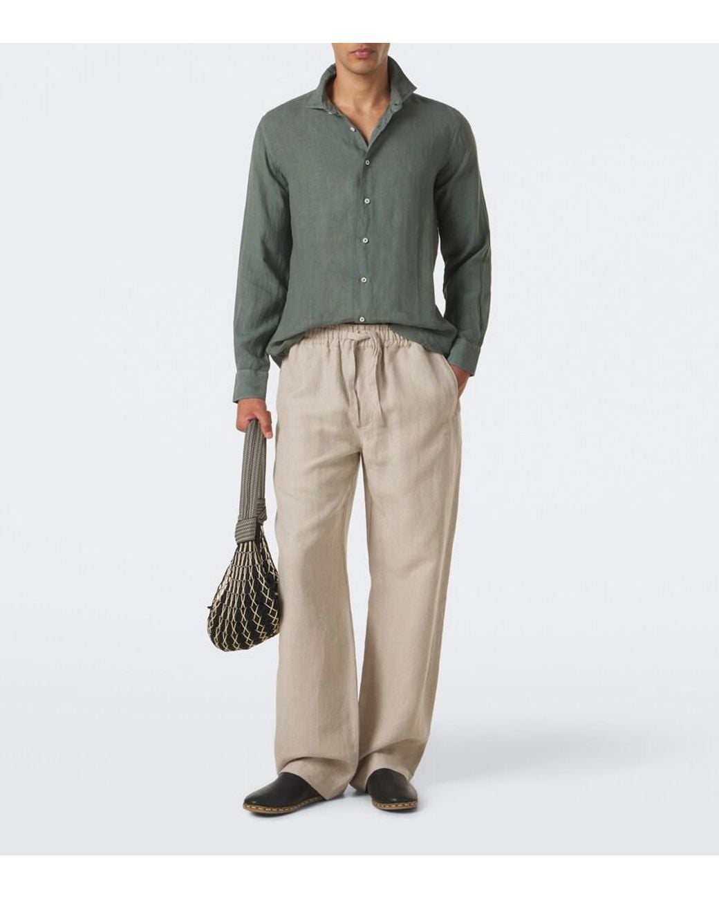 Camisa Nick De Lino Fedeli de hombre de color Green