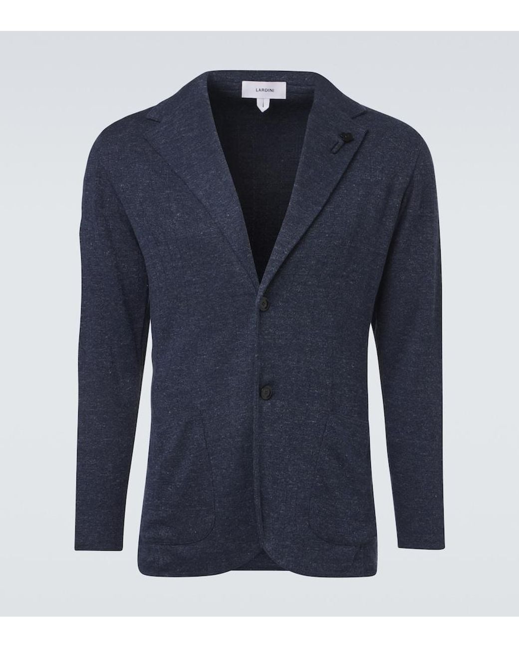 Lardini Blue Linen And Silk Blazer for men