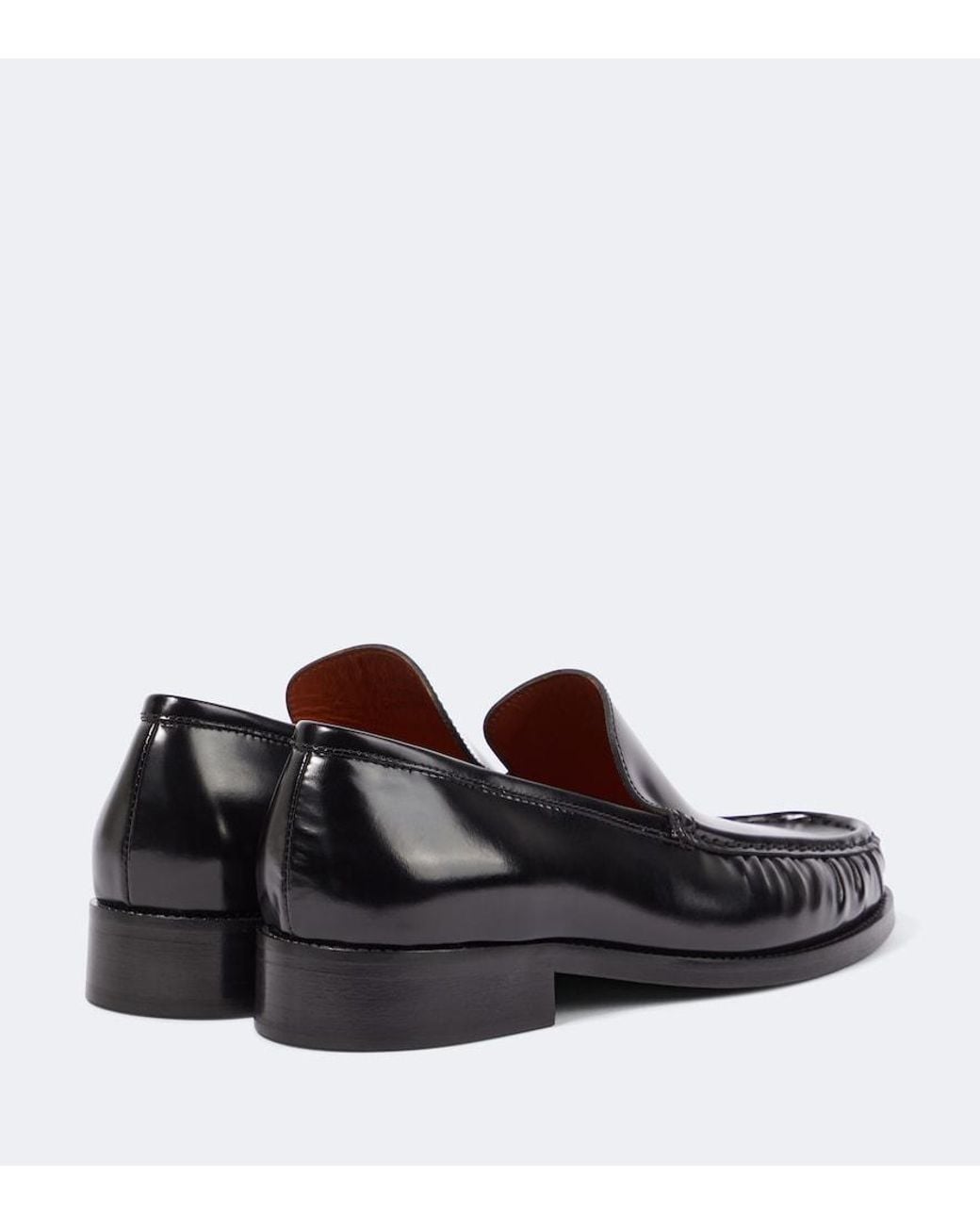 Acne Black Leather Loafers for men