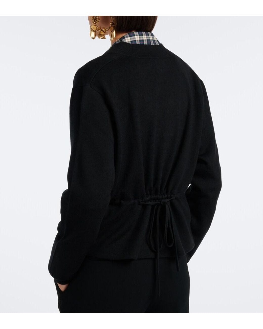 Dries Van Noten Black Wool Cardigan