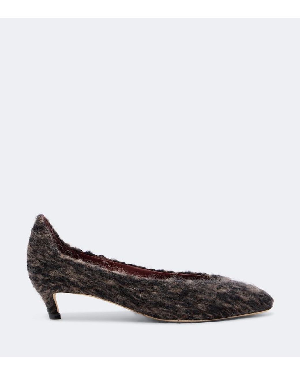 Magda Butrym Brown Knitted Leather-Lined Pumps