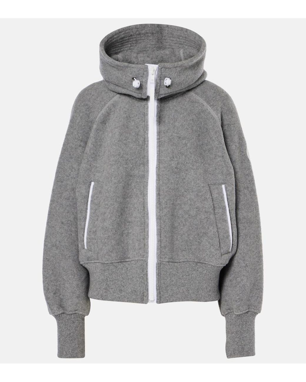 Canada Goose Gray Wool-Blend Bomber Jacket