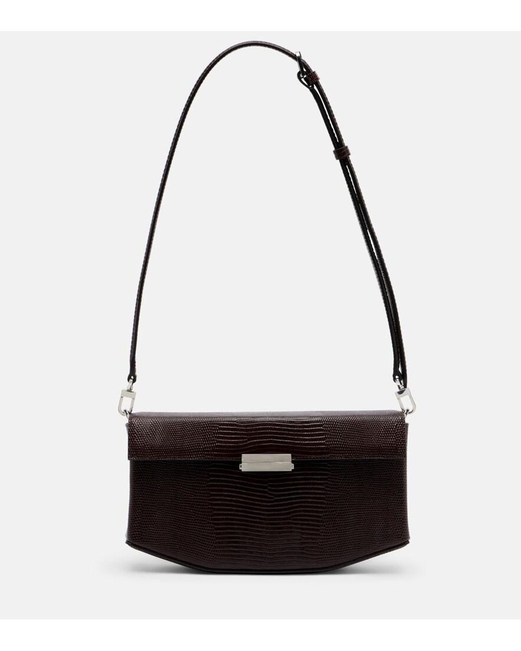 Totême Black Clip Small Leather Shoulder Bag