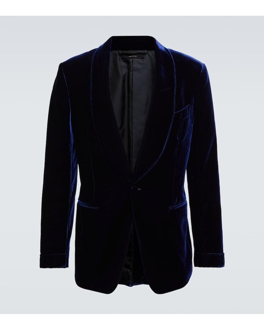 Tom Ford Blue Shelton Velvet Blazer for men