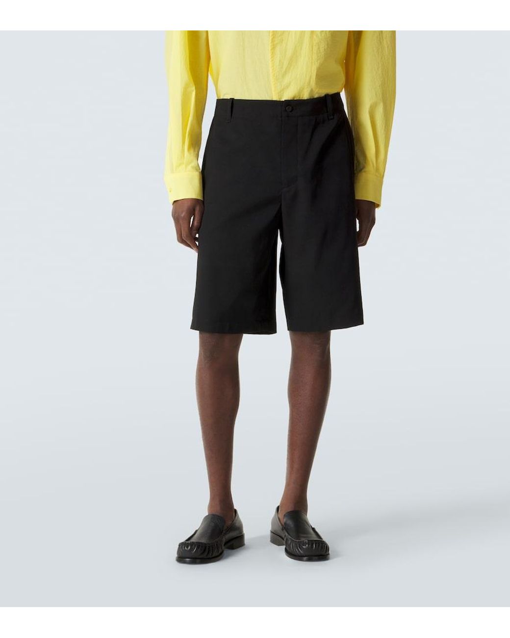 Jacquemus Black Camargue Virgin Wool Bermuda Shorts for men