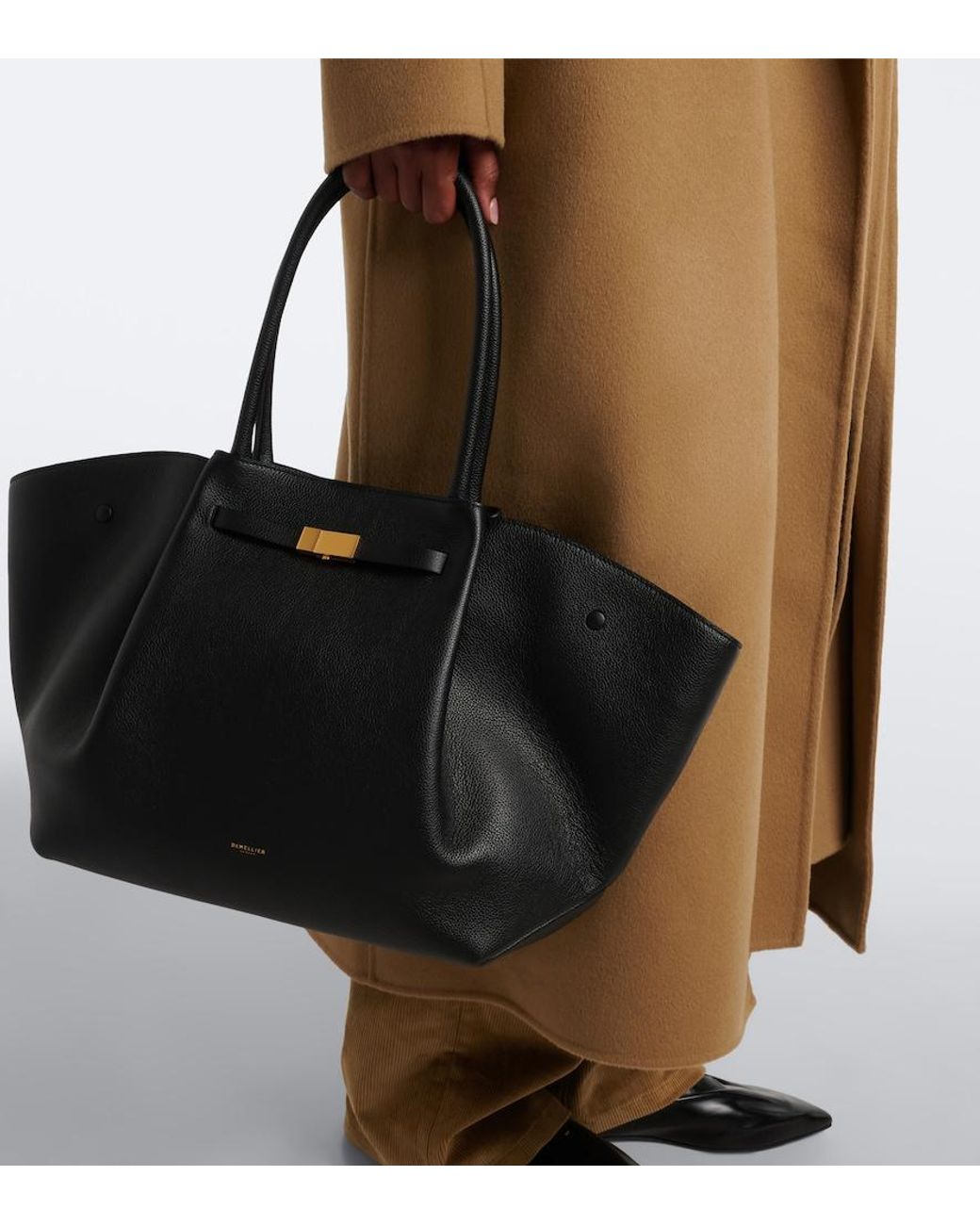 DeMellier London Black The New York Leather Tote Bag