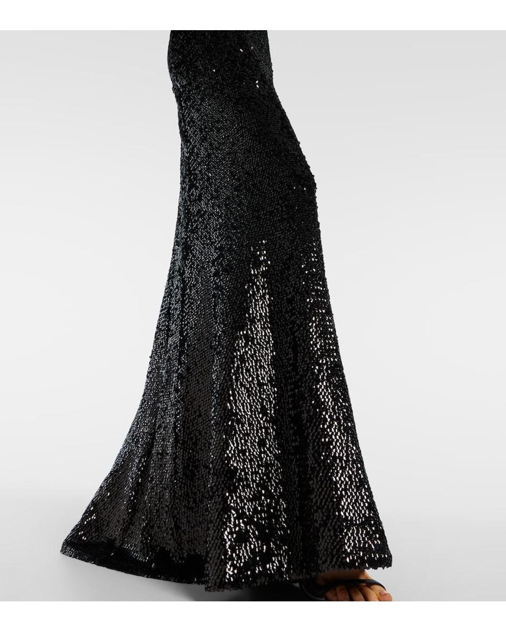 Jonathan Simkhai Black Beatrice Sequined Gown