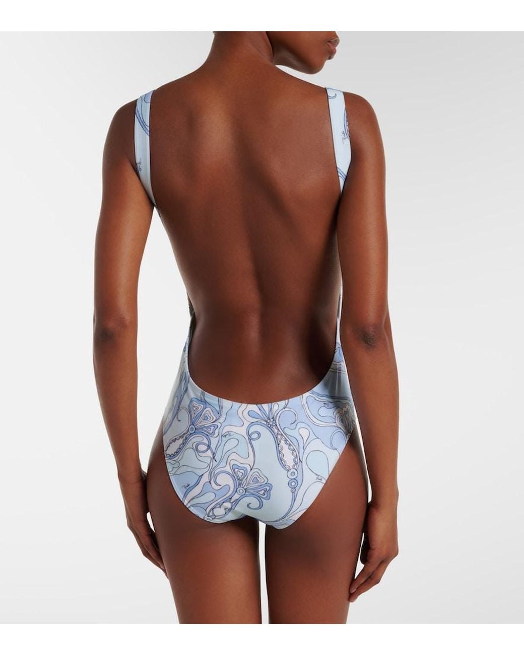 Emilio Pucci Blue Printed Swimsuit