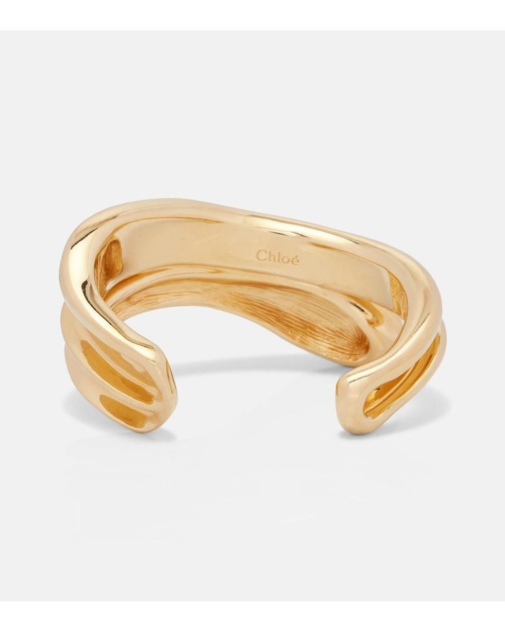 Chloé Metallic Sculpt Cuff Bracelet