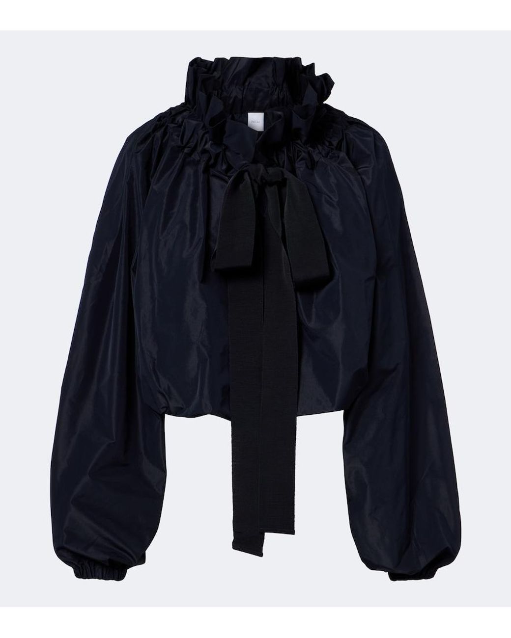 Patou Blue Tie-Neck Blouse