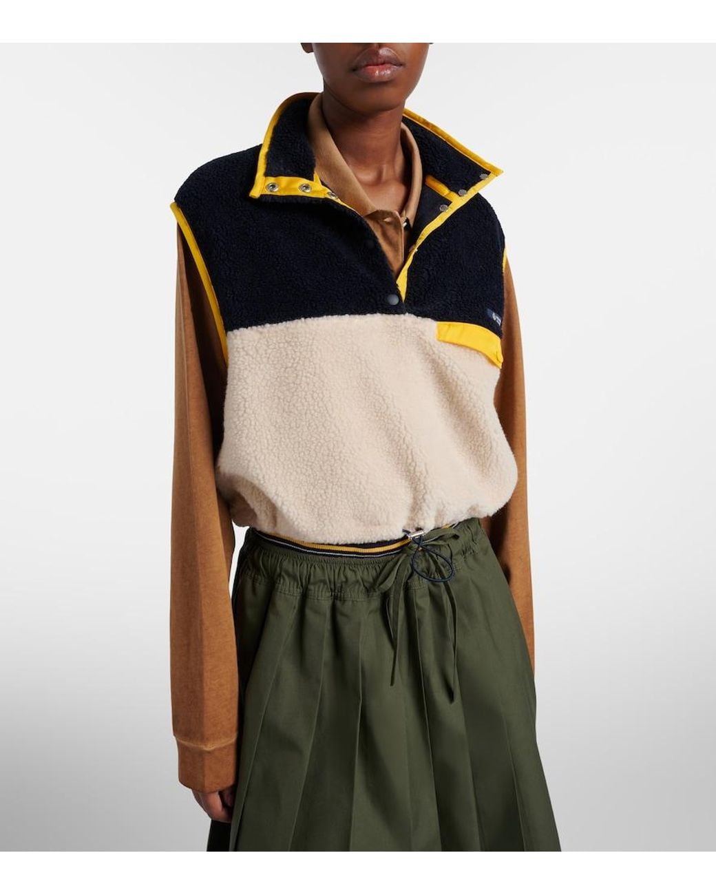 Prada Blue Cropped Teddy Vest