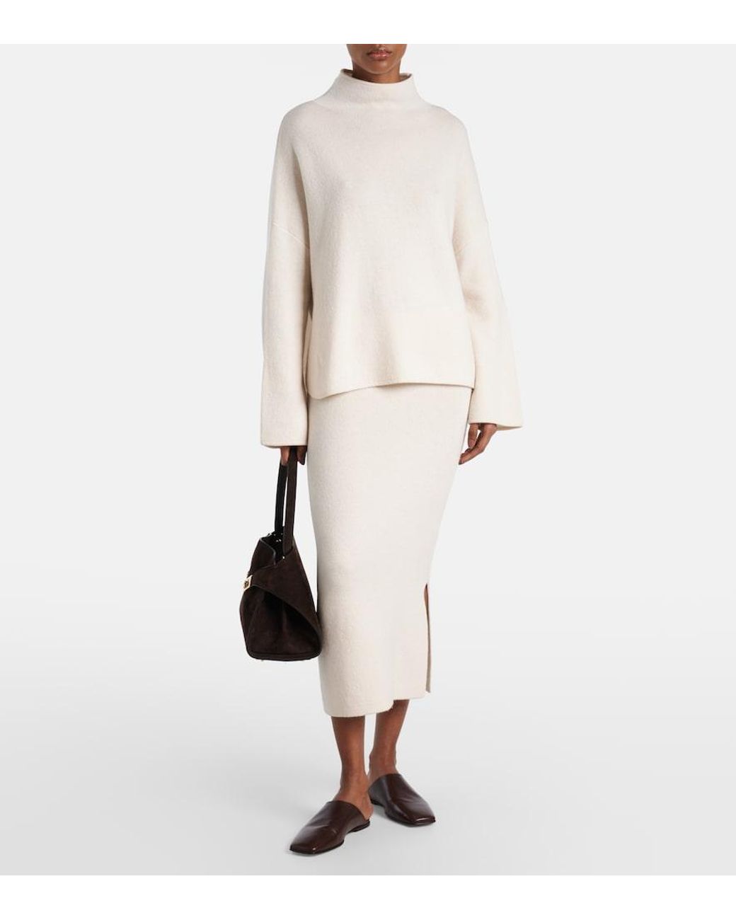Jardin Des Orangers White Wool And Cashmere Sweater