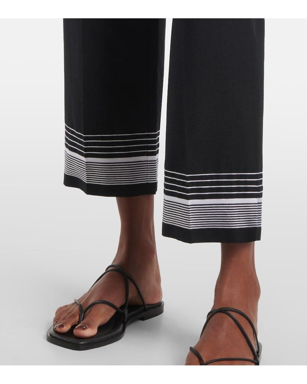 Joseph Black Tottenham Cropped Straight Pants