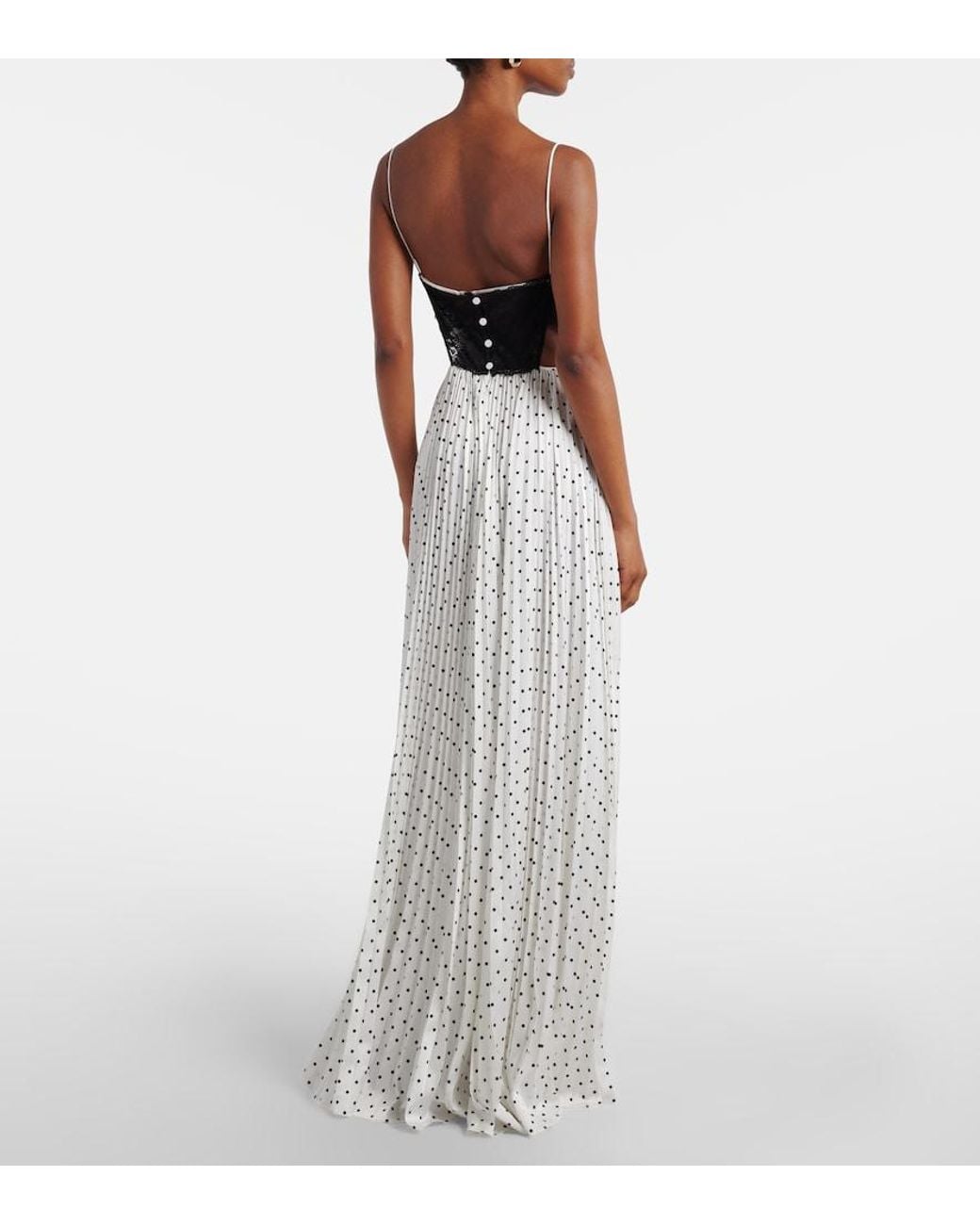 Self-Portrait White Embellished Maxi Dress