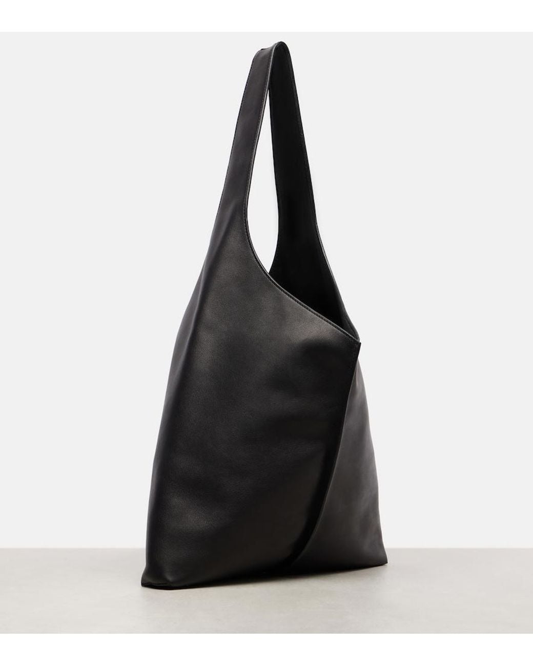 The Row Black Schultertasche Bindle Small Aus Leder