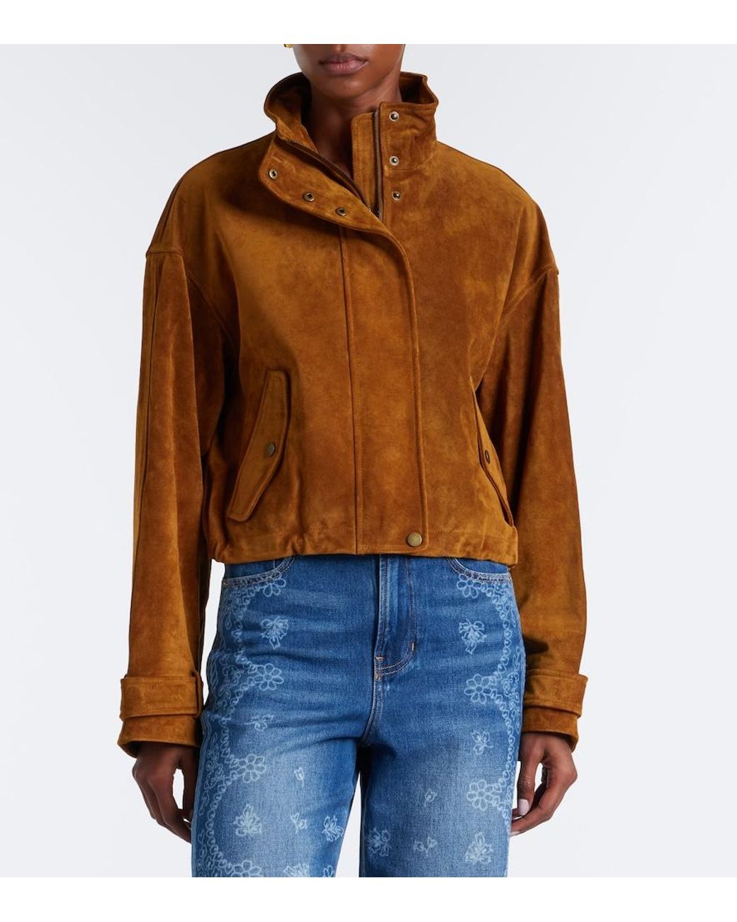 Veronica Beard Brown Bateman Suede Jacket