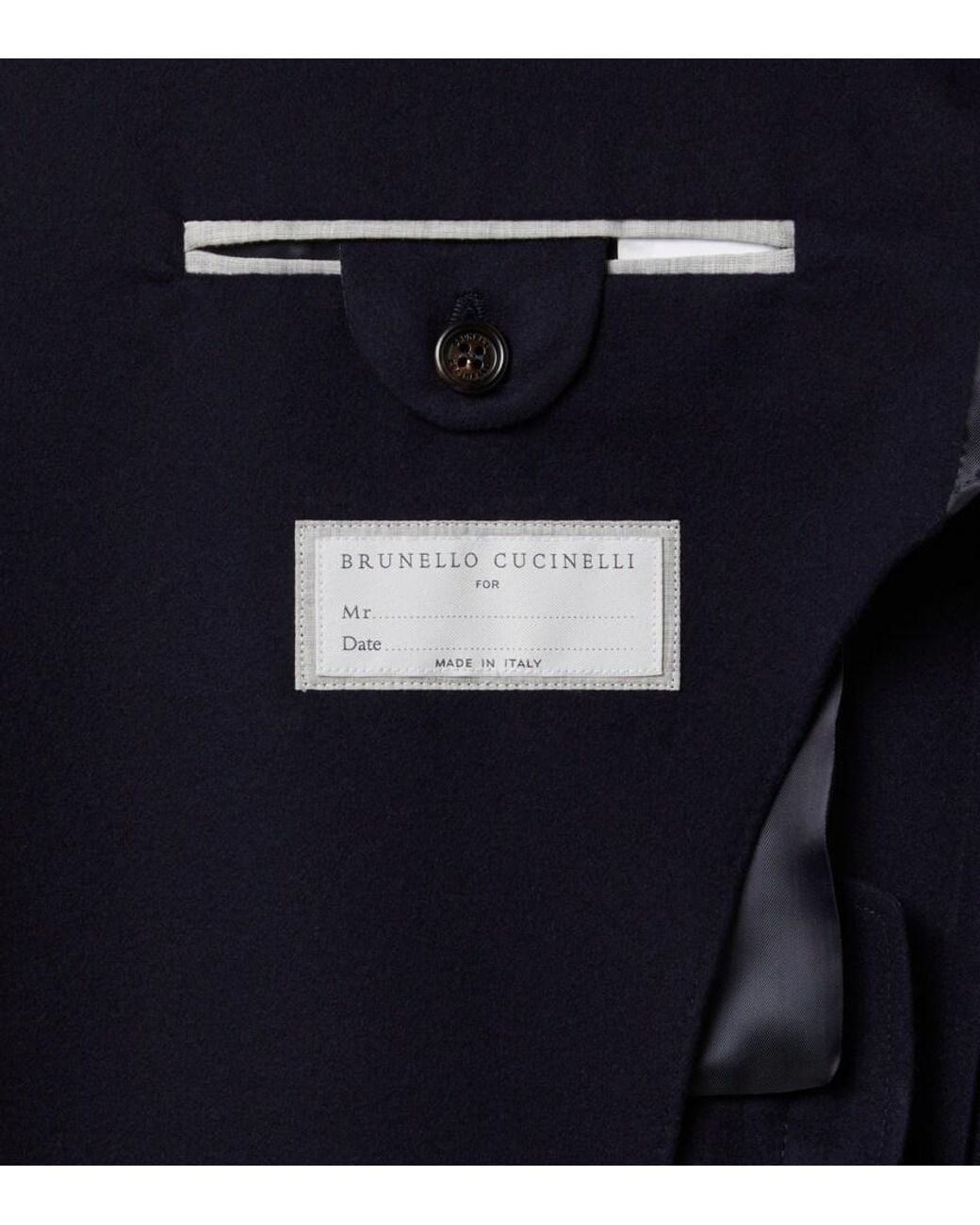 Brunello Cucinelli Blue Wool Blazer for men