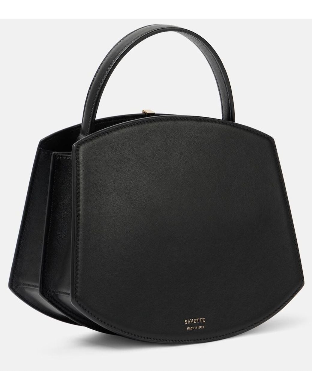 SAVETTE Black Florence 20 Leather Tote Bag