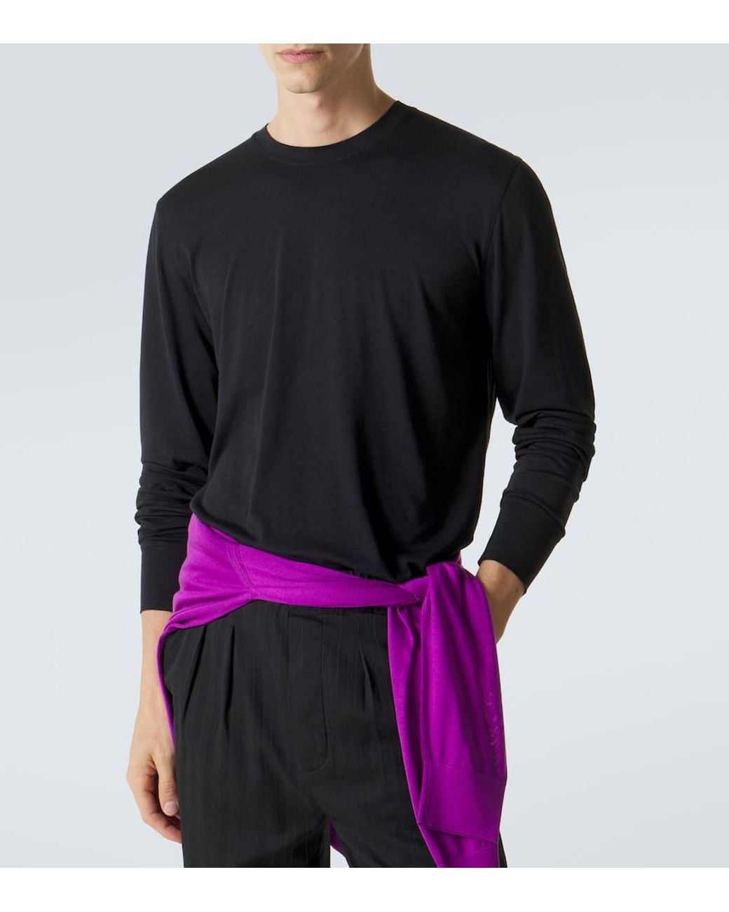 Tom Ford Black Jersey T-Shirt for men