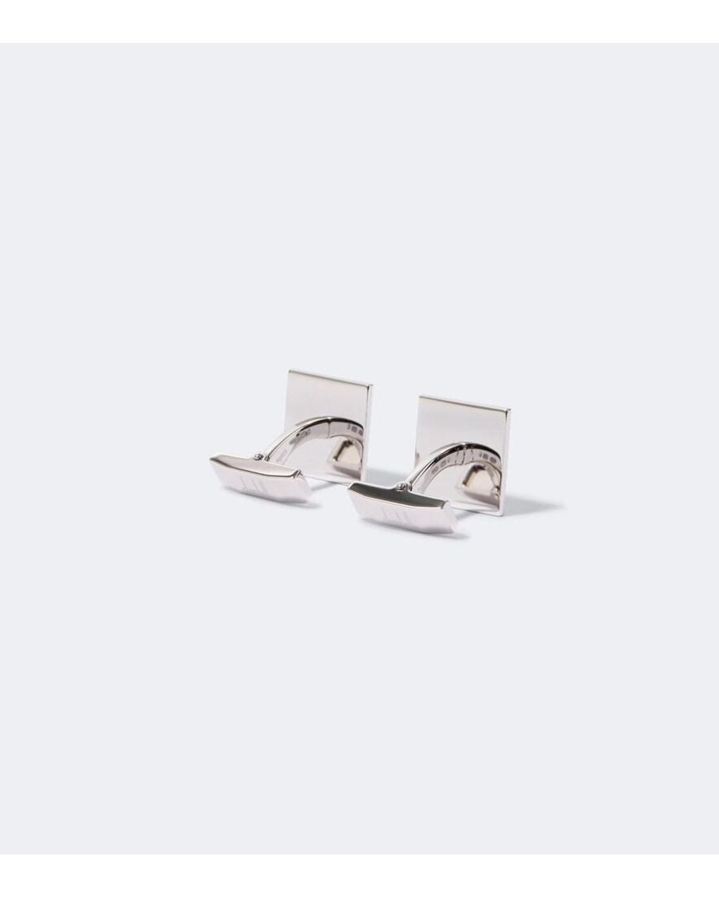 Dunhill White Sterling Cufflinks With Mother-Of-Pearls for men