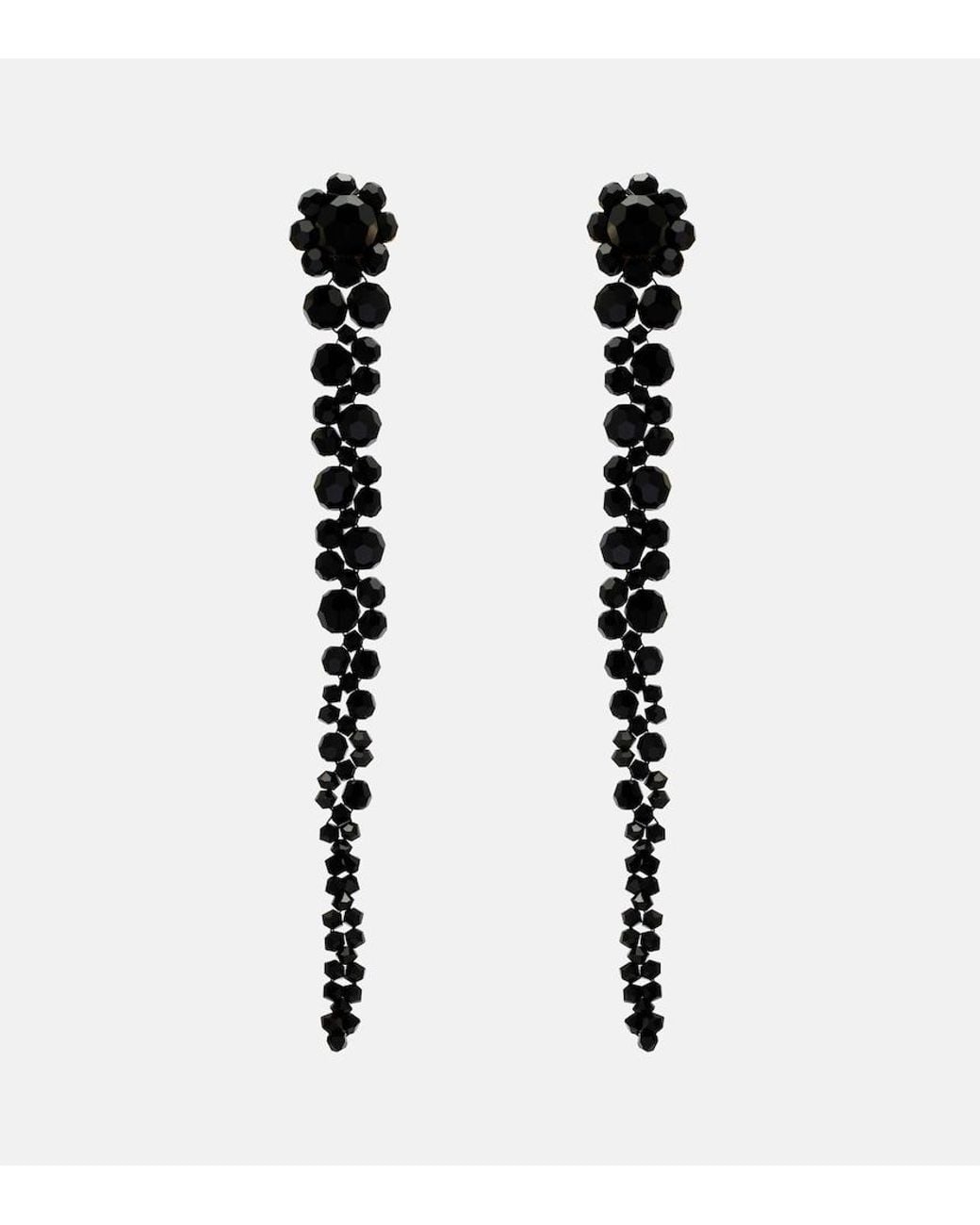 Pendientes Drip Adornados Simone Rocha de color Black