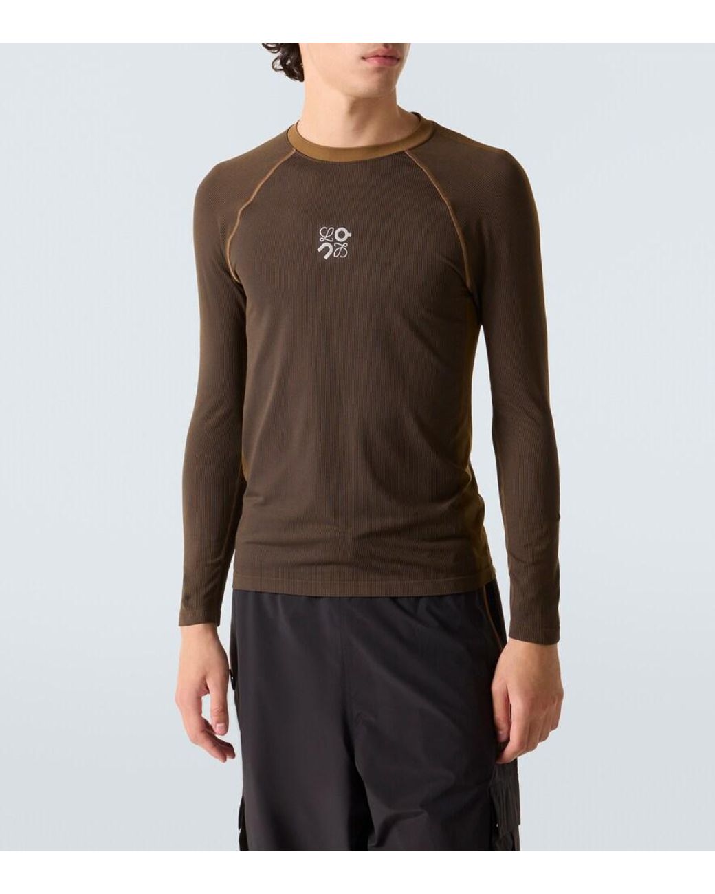 Loewe Brown X On Logo Technical Top for men