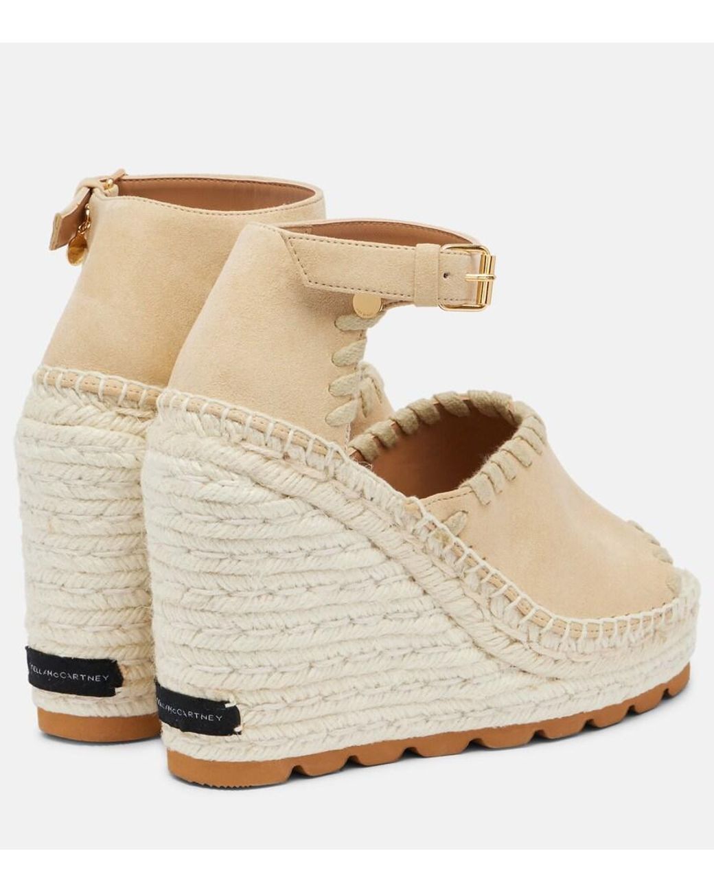 Stella McCartney Metallic Wedge Espadrilles