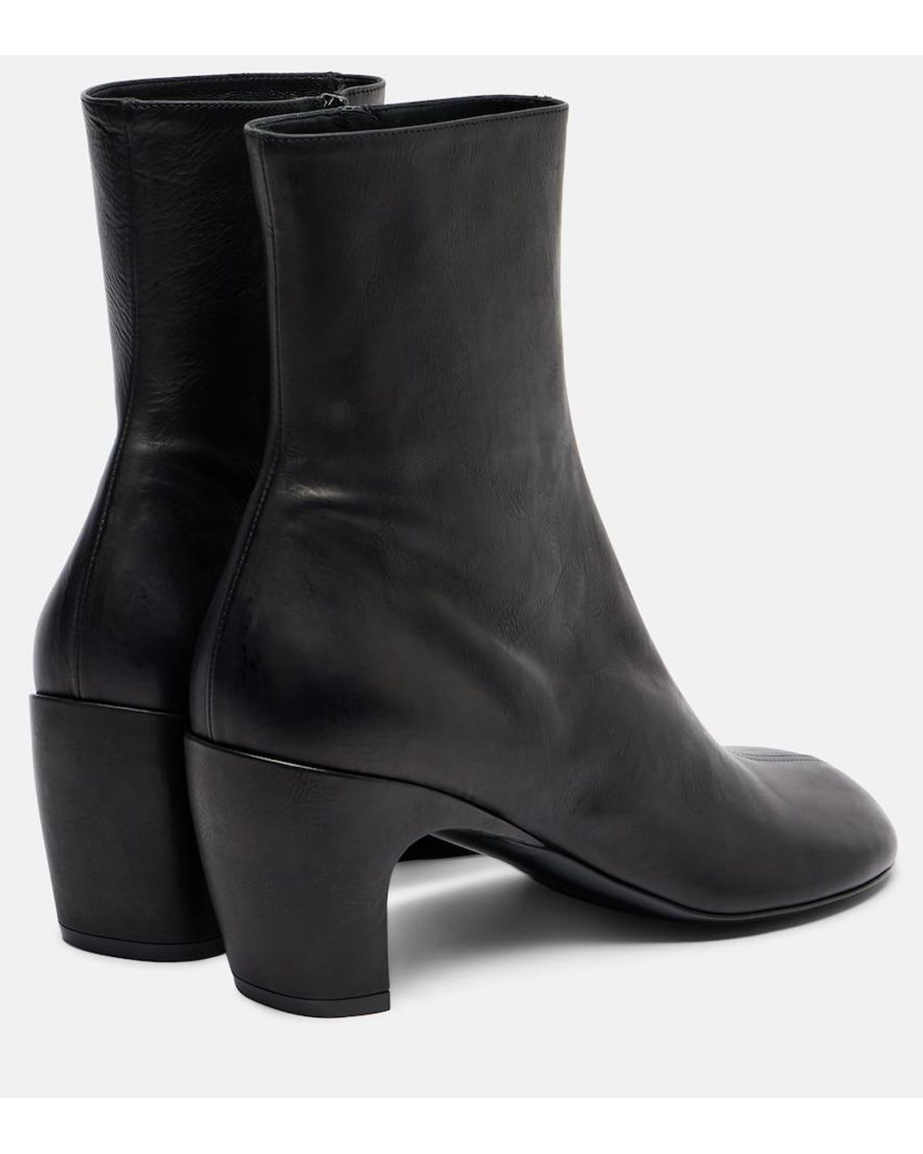 Dries Van Noten Black 65 Leather Ankle Boots